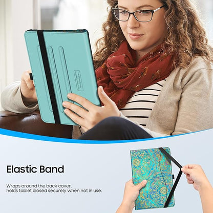 Fintie Case for Samsung Galaxy Tab A9 Plus/A9+ 5G 11 Inch 2023 Model (SM-X210/X216/X218), Multi-Angle Viewing Smart Stand Back Cover with Pocket Auto Wake/Sleep, Shades of Blue
