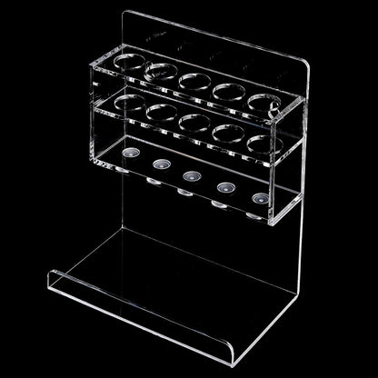 MyGift Wall Mounted Clear Acrylic Dry Erase Marker Holder Organizer for 5 Markers and Eraser, Hanging Whiteboard Accessories Rack for Office Home Dorm Classroom Meeting Room, Set of 2