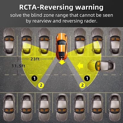BY-J Blind Spot Monitoring System, 77 GHz Millimeter Wave Radar 12V Universal Car Blind Spot Detection System, Sensitive Radar Sensors Blind Area Detection System