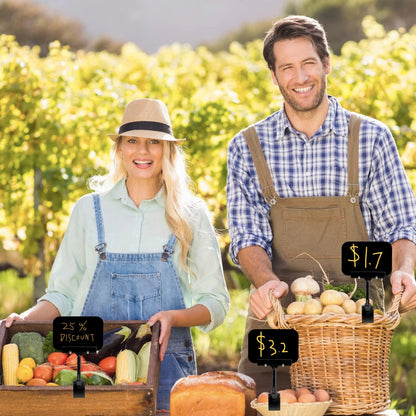 Merchandise Sign Clips Sign Holder Clips,20 Pack Rotatable Holding Clamp Sign Holder Clear Food Signs Clip Holder Swivel Price Signs Clip,Adjustable Clip Sign on Double Head Display Clips for Price Tag Display (Black)