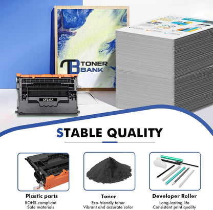 37A CF237A Black Toner Cartridge 2-Pack Compatible for HP 37A Black Toner Cartridge CF237A 37X CF237X for HP Laserjet Enterprise M607n M607dn M608n M608dn M607 M608 M609 M631 M632 M633 Series Printer