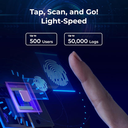 ANVIZ Time Clocks for Employees Small Business - CX2 Fingerprint Biometric Clock in and Out Machine - Forever Free Cloud Software, Black