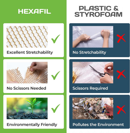 HexaFil Honeycomb Packing Paper - Eco-Friendly, Sustainable Filler for Shipping and Moving, Cushioned Packing Material in Easy Self-Dispenser Box - White, Pallet of 48, 12" x 1700'