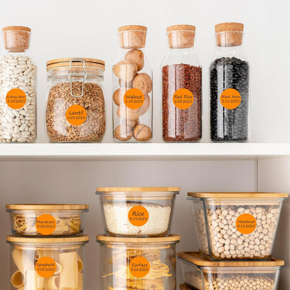 Orange 1 Inch Round Color Coding Labels with 4000 Dots, 4 Rolls - Bright Color Dot Stickers for File Folders, Inventory System - Highly Visible