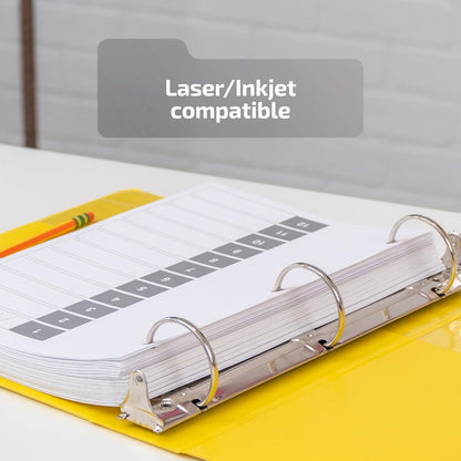 Davis Group 1-12 Index Tab Dividers for 3 Ring Binders, Customizable Table of Contents, 6 Sets