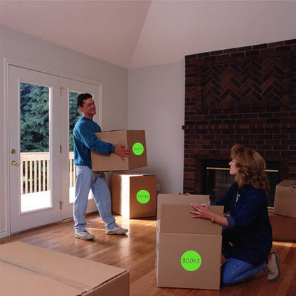 PARLAIM 3 Inch Round Color-Code Dot Stickers, 500pcs 3" Color Coding Circle Labels per Roll Dispenser Box for Inventory, Light Green