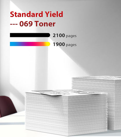 069 Toner Cartridge Set MF753Cdw - 4 Pack Replacement for Canon 069 Toner Cartridge Set 069H Works for Canon Color ImageCLASS Mf753cdw MF751Cdw MF752Cdw LBP674Cdw MF752Cdw MF756Cx LBP673Cdw (B/C/Y/M)