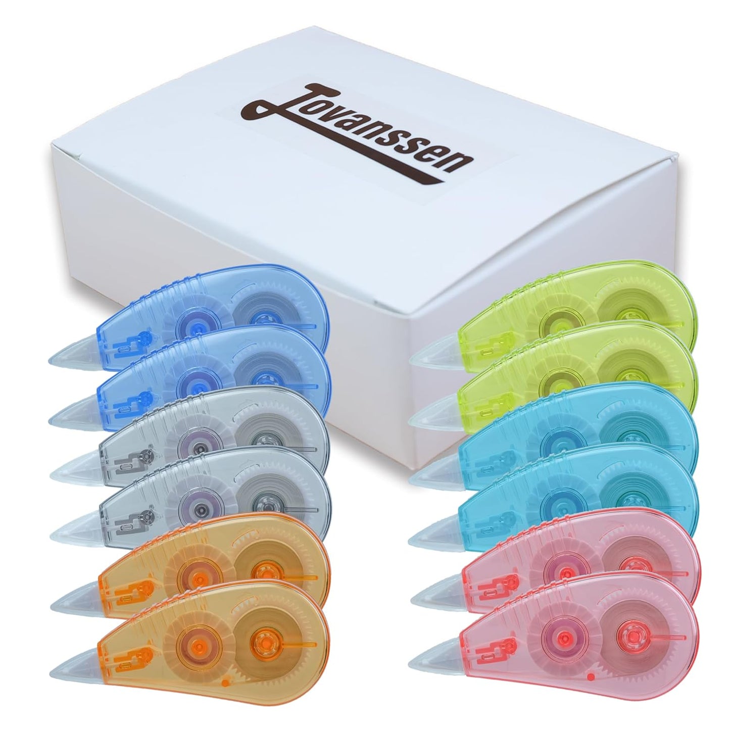 White Correction Tape, 12 Pack, 13.13 Feet Correction Tape for School And Office, Easy To Use Applicator for Instant Corrections