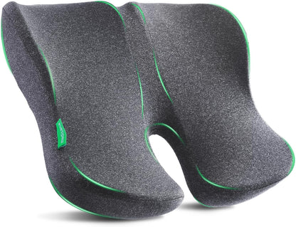 Seat Cushion, SC 150G Seat Cushions for Office Chairs, Car Seat, Wheelchair - Sciatica & Tailbone & Coccyx Pain Relief Pillow for Driver Sedentary People（Size:19.6 * 16.6 * 3.7 in-Grey）