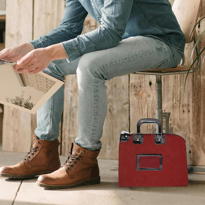 Fire Resistant Security Money Bag with Lock, Water Repellent, Safe Storage, Protects Important Valuables, 15 x 11 Inch (Burgundy)