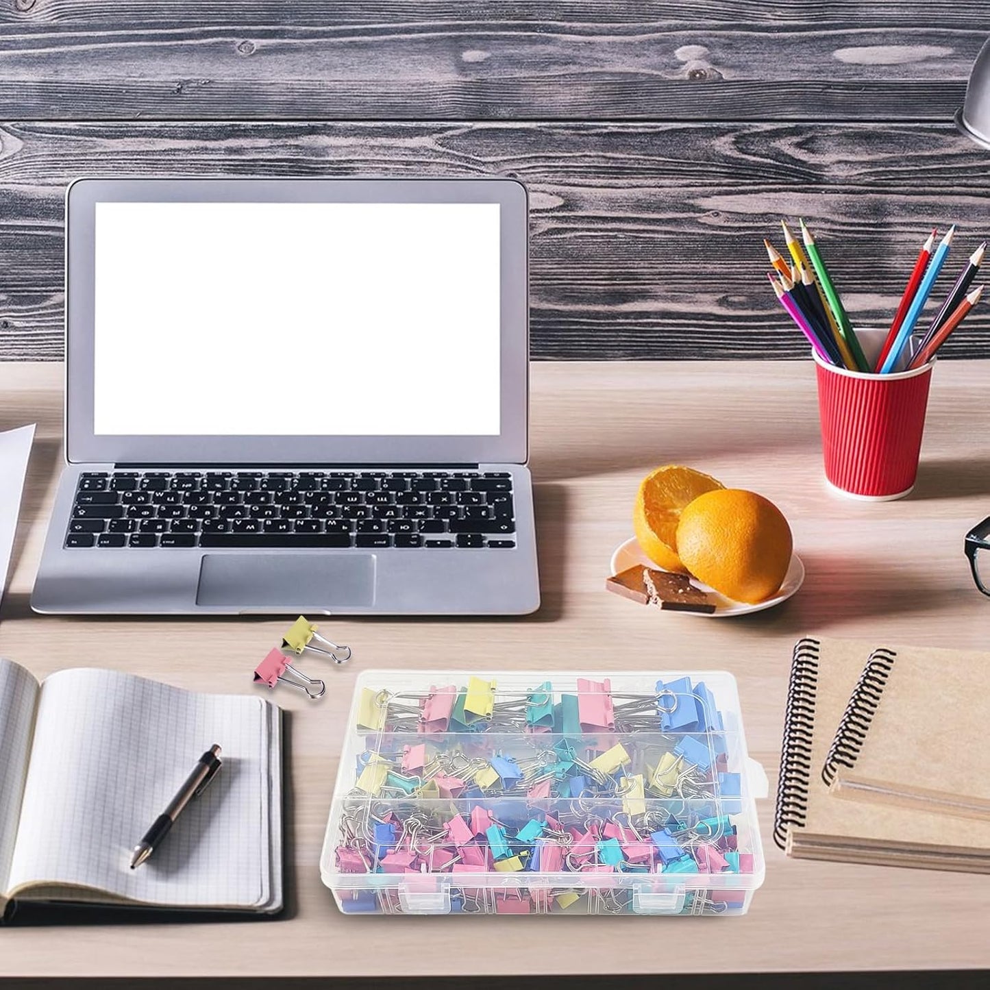 170 Pcs Binder Clips Assorted Sizes, Colored Large, Medium, Small Binder Paper Clips for Office Supplies, Home, School Document Organizing (Blue, Pink, Yellow, Green)