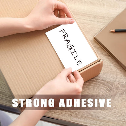 3 x 5 Inch 250Pcs Rectangle Color Coding Stickers,Strong Adhesion Easy to Write Label for Moving,Box Organization,Inventory,Business,White