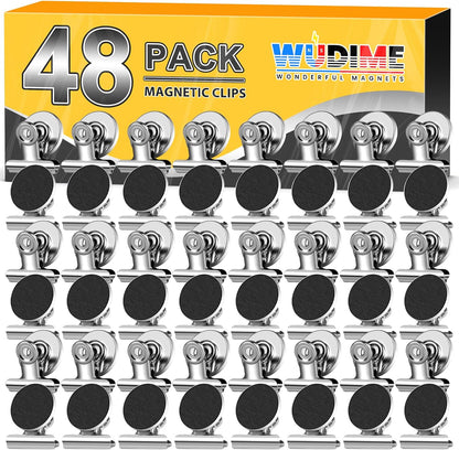 48 Pack Refrigerator Magnets Fridge Magnets, Strong Magnetic Clips, Magnet Clips Heavy Duty, Clip Magnets for Photo Displays, Whiteboard Magnets for Home, Office, Classroom