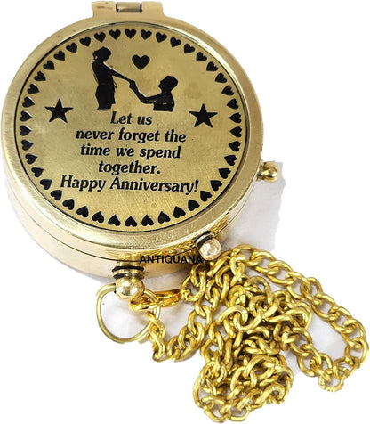 Brass Directional Engraved Compass, Baptism Gifts for Boys Girls, First Communion, Christian Gifts for Men, First Confirmation Gifts for Boys, Inspirational