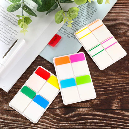 800 Pieces File Tabs Sticky Index Tabs, Writable and Repositionable Filing Tabs Flags for Pages or Book Markers, Reading Notes, Classify Files, 40 Sets (12 Colors, 1 Inch)
