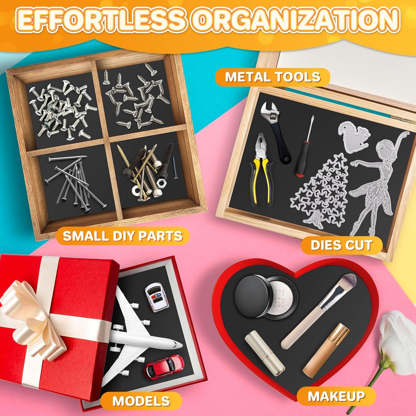 FINDMAG Magnet Sheets Adhesive, 5" x 7" 12 Pack Magnetic Stickers with 3M Self Adhesive Backing, Cuttable and Flexible Magnetic Sheets for Refrigerator, Magnet Strips with Stickers for Craft and DIY