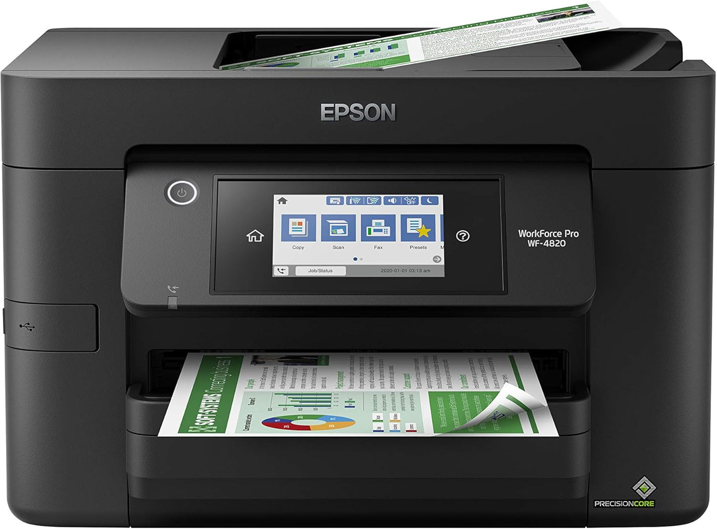 Epson® Workforce® Pro WF-4820 Wireless Color Inkjet All-in-One Printer & EPSON T822 DURABrite Ultra Ink High Capacity Black (T822XL120-S) T822 DURABrite Black