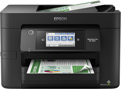 Epson® Workforce® Pro WF-4820 Wireless Color Inkjet All-in-One Printer, Black, Large & T252 DURABrite Ultra Ink High Capacity Black Cartridge (T252XL120-S) for Select Workforce Printers