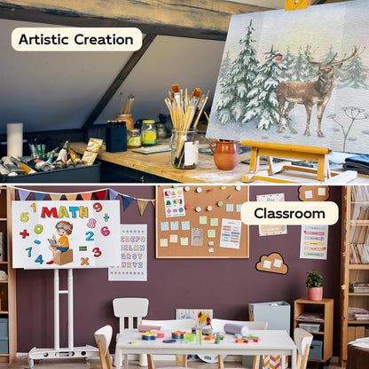 4 Pack Trifold Poster Board, 16x24 Inches White Presentation Board, Portable Display Board for Science Fair, School DIY Project and Business Exhibitions