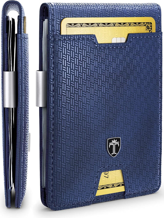 TRAVANDO Mens Wallet with Money Clip AUSTIN RFID Blocking Bifold Credit Card Holder for Men with Gift Box