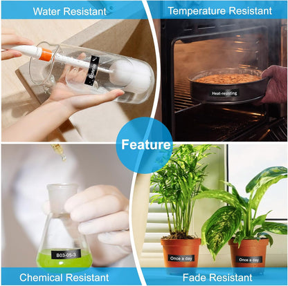 RAEMALL Replacement for Brother TZe-335 TZ-335 Laminated P Touch Label Tape 12mm 0.47 Inch White on Black Label Maker Tape for Brother PT-D210 H110 D220 D410, 5 Pack