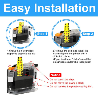 LCL Compatible Ink Cartridge Replacement for Brother LC10E LC10EBK LC10EC LC10EM LC10EY XXL High Yield MFC-J6925DW (Black Cyan Magenta Yellow 4-Pack)