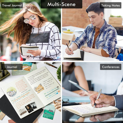 feela 16 Pack Soft Cover Journal Bulk, Lined Notebooks College Ruled for Work for Women Girl Writing, Blank Travel Journal Note Taking Notebook School Business Supplies, 8.2” x 5.5”, A5, Black