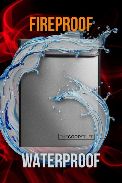 Fireproof Document Bag Legal Size: 15" x 11" [2000°F UL Certified] Protect Birth Certificates, Contracts, Legal Papers, Cash, and Other Valuables - Water and Fire Resistant File Bags