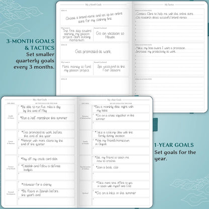 Legend Planner Hourly Schedule Edition – Deluxe Weekly & Daily Organizer with Time Slots. Time Management Appointment Book Journal for Work & Personal Life, Undated, A5 Hardcover – Dark Teal Gold