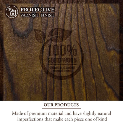 MyGift Rustic Burnt Brown Solid Wood Desktop Organizer Box with 3 Removable Black Metal Mesh Trays, Office Desk Supplies Storage Drawers for Accessories