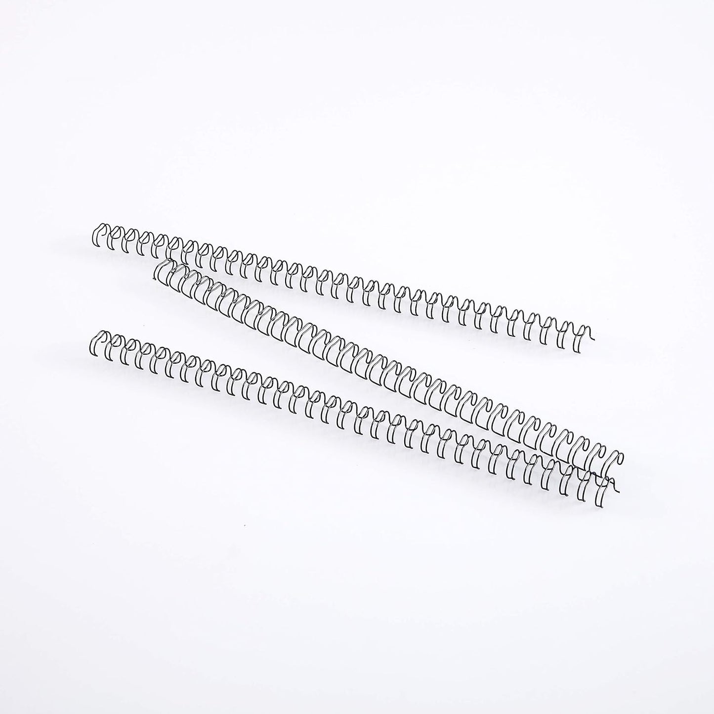 BNC Double Loop Wire Binding Rings Letter Size 3:1 Loops 32 Holes Black Color Pack of 100 (3/8 Inches)