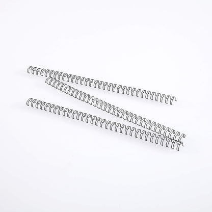 BNC Double Loop Wire Binding Rings Letter Size 3:1 Loops 32 Holes Black Color Pack of 100 (3/8 Inches)