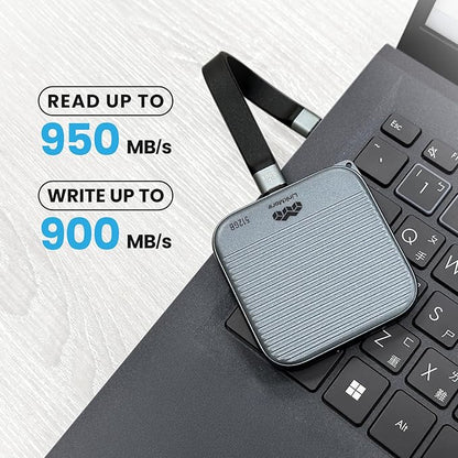 LinkMore 512GB Magnetic External Portable SSD – 950MB/s Read – for ProRes 4K – Phone SSD Compatible with MagSafe, USB-C, USB-A, iPhone 15/16, Mac, PC (NR P100)