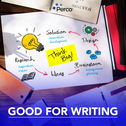 Perco Fluorescent Yellow Labels 3x5 Inch 500 Stickers/Roll with Easy Peel Perforation and Strong Adhesion for Inventory Management, Color Coding, Moving Boxes, Retail, Organizing & Crafts–Made in USA