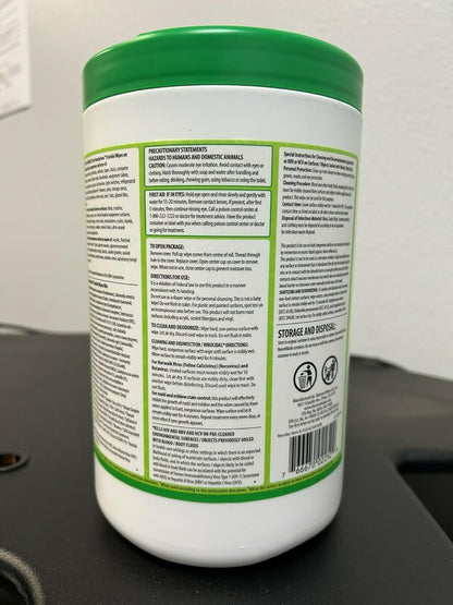 Steridol Wipes Canister, Hard Surface Wipes Multipurpose Cleaning 160 Count Fresh Lemon Scent Industrial Grade For Business Use