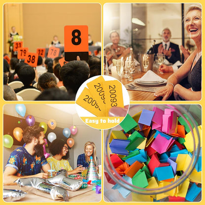 Kosiz 1000 Sheets 25 Bid Raffle Ticket Sheets Chinese Auction Tickets Numbers for Basket Events and Silent Auctions (Yellow)