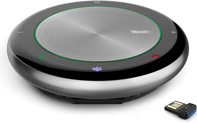 Yealink Teams Certified Speakerphone Wireless Bluetooth Speaker with Full Duplex Microphone for Conference Meeting CP700 Noise Reduction Home Office 360° Voice Pickup