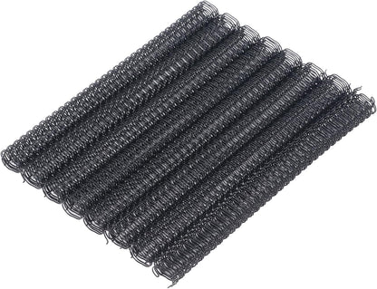 3 to 1 Pitch Twin Loop Wire Binding Spines, 3/8 Inch Book Binder Combs, 100 Pack Spiral Binding Coils for Booking Binder Machine, Students and Coworkers (60 Sheet Capacity, Black)