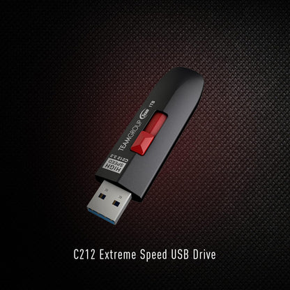 TEAMGROUP C212 Extreme Speed 512GB 1000/800MB/s USB 3.2 Gen 2 Easy Push-and-Pul Flash Thumb Drive External Data Storage Memory Stick Compatible with Computer/Laptop/PS4 PS5 TC2123512GB01
