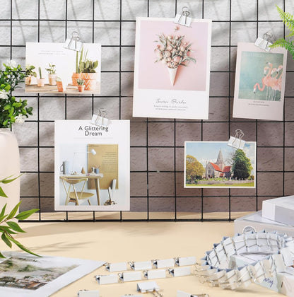 Jetec 100 Pack 1. 25in/32mm White Metal Binder Clips Bulk Medium Reusable Fold Back Binder Clips Paper Clamps Spring Steel Sturdy for Home Office School Supplies