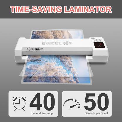 SINCHI 3–10 Mil Thermal Laminator & Foil Applicator – 13-Inch, 2-Large-Roller, 40s Warm-Up, 50s/Page, LED Touch Panel, Jam Release, Auto Shut-Off, 10 Sheets Included – for Office, School & Home Use