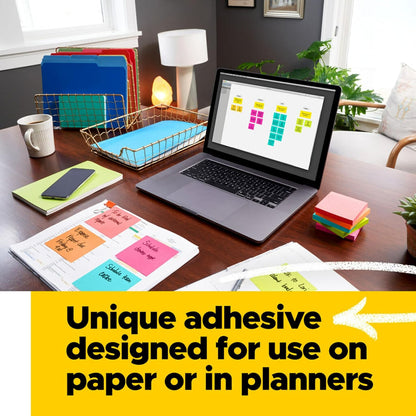 Post-it Mini Notes, 1 3/8 x 1 7/8 in, 24 Pads, America's #1 Favorite Sticky Notes, Poptimistic Post-it Notes, Post-it Notes, Power Pink, Aqua Blue, Vital Orange, Neon Green, Guava Pink