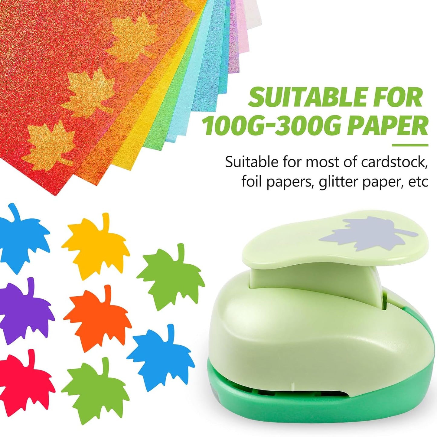 UCEC 2 Inch Maple Leaf Paper Punch for Crafting, Hole Punch Maple Shapes, Craft Lever Cutter Handmade for Autumn, Thanksgiving Day, Paper Crafting and Scrapbooking