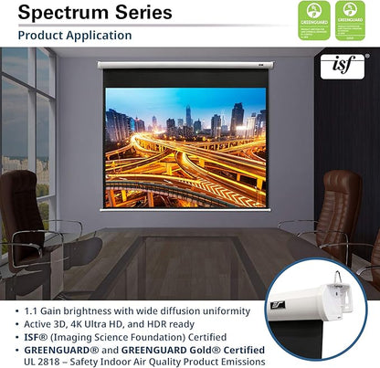 Elite Screens Spectrum, 84-inch Diag 4:3, Electric Motorized 4K/8K Ready Drop Down Projector Screen, ELECTRIC84V