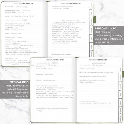 Clever Fox Large End of Life Planner – Guided Final Arrangements Organizer Notebook for Instructions, Beneficiary Info, Will Preparation, Last Wishes & Funeral Planning – 8.5" x 11" (Cypress)