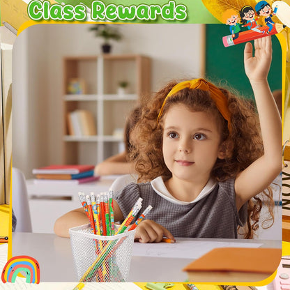 Tenceur 48 Pcs 1st Graders Pencils, 1 Motivational Cute Pencils Bulk with Erasers for Kids Student Teacher Classroom Reward Back to School Supplies