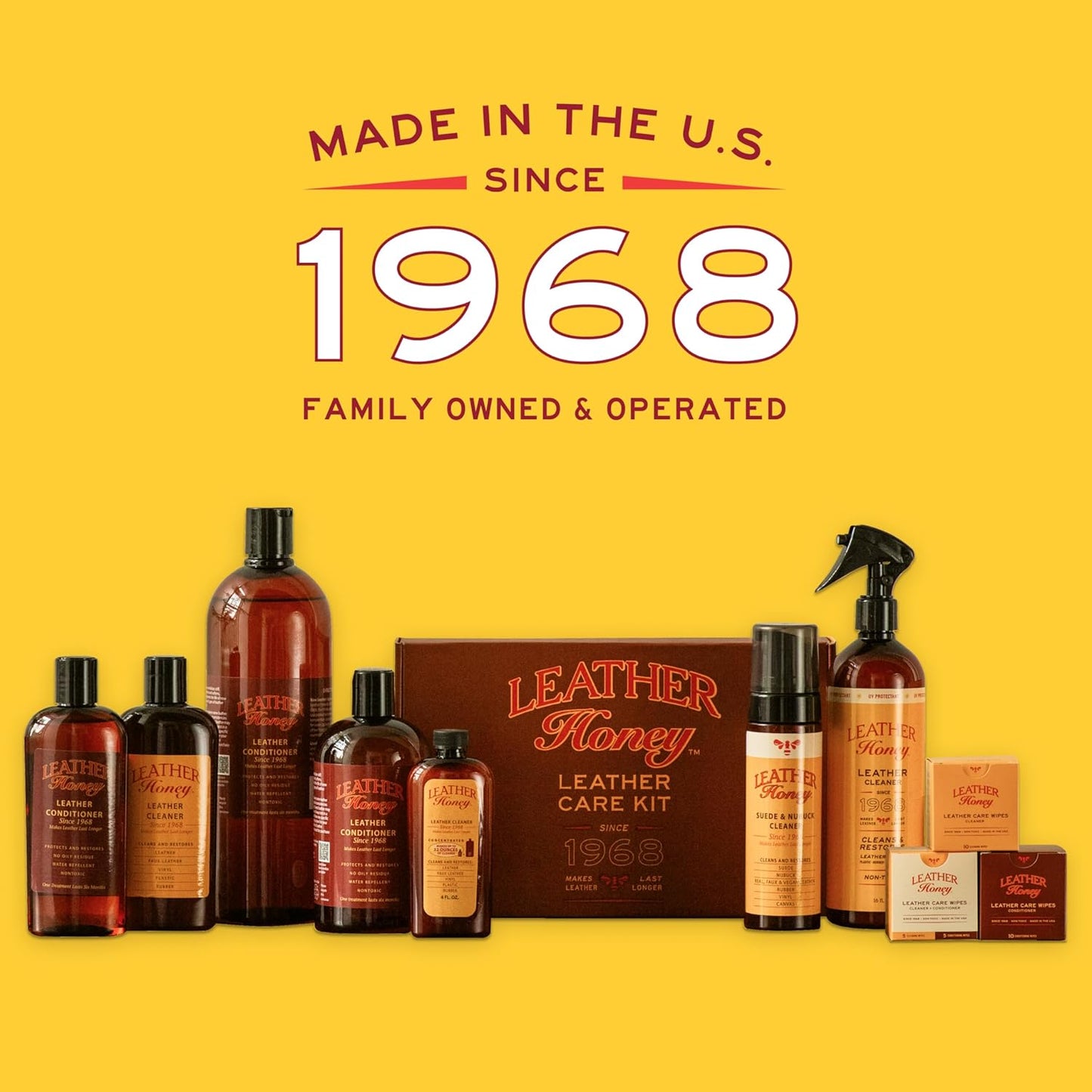 Leather Honey Leather Care Wipe Kit: Clean & Restore On-The-Go. Use for Leather Couches, Car Seats, Purses, Shoes & Bags. Safe for Any Color. Non-Toxic & Ready-to-Use. 5 Cleaner & 5 Conditioner Wipes