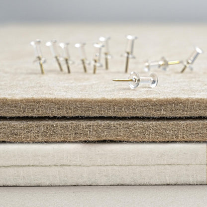 Bulletin Board, 36 x 24 Inches Felt Pin Board - Decorative Cork Alternative for Wall, 3' x 2' Foldable Picture Self-Adhesive Vision Prayer Board With 20 Pushpins - White