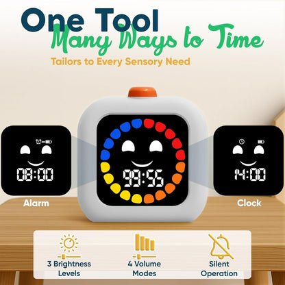 Digital Visual Timer for Kids - Rechargeable 99 Min Timer - Focus & Smoother Routines - Visual Timer for Classroom, ADHD Autism Toddler Support - Daily Use at Home, Therapy or School