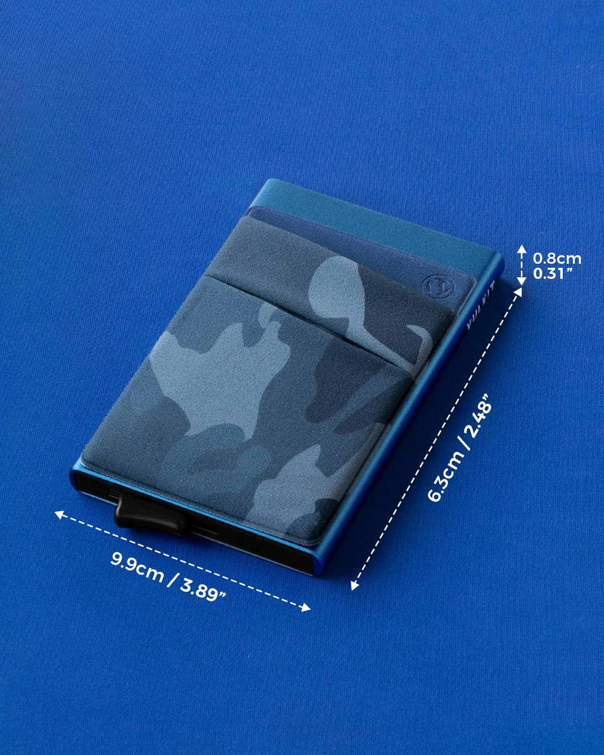 VULKIT Card Holder with Money Pocket Pop Up Wallet RFID Blocking Slim Metal Bank Card Case Holds 5 Cards and Notes